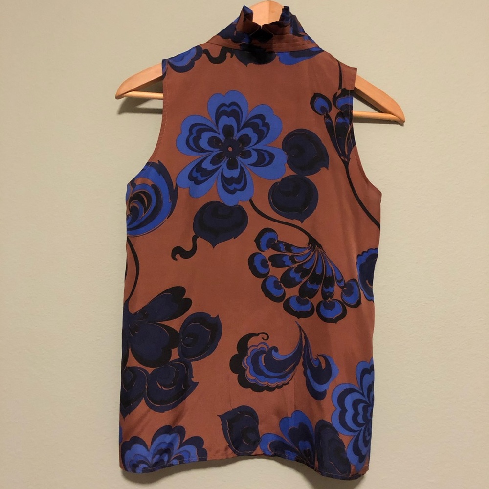 J. Crew Silk Ruffle Top - Size 2 - Picture 3 of 4